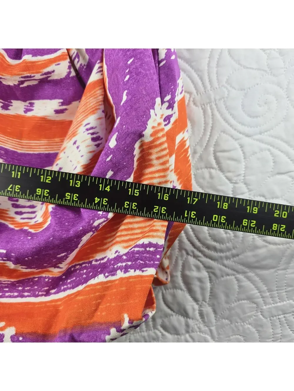 Echo Design Women's Tote Bag Orange Purple Swirl Pattern NWT